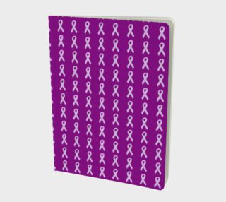 Aperçu de Light Purple Ribbons on Dark Purple Large Notebook