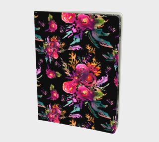 Carnet Happy roses black preview