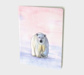 Polar bear in the icy dawn Large Notebook aperçu
