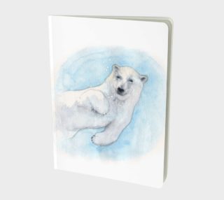 Polar bear underwater Large Notebook preview