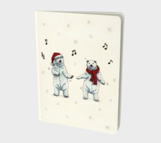The polar bears wish you a Merry Christmas Large Notebook preview