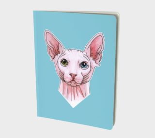 Sphynx cat portrait Large Notebook aperçu
