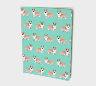 Welsh corgi dogs pattern Large Notebook preview