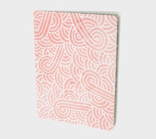 Rose quartz and white swirls doodles Large Notebook preview