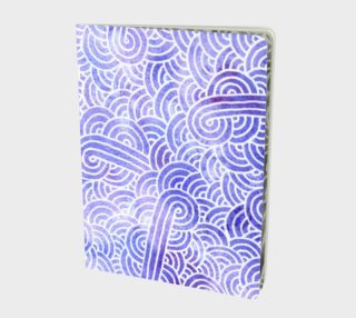 Lavender and white swirls doodles Large Notebook aperçu