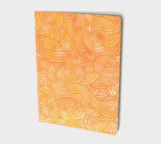 Yellow and orange swirls doodles Large Notebook aperçu
