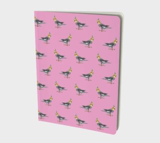 Cockateel birds pattern Large Notebook preview