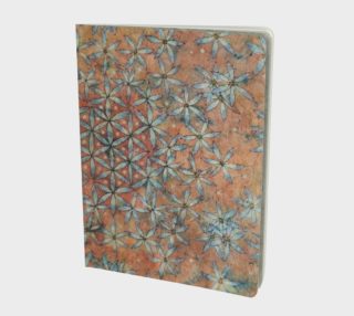 Transforming Flower of Life Watercolor Batik Large Notebook preview
