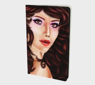 Female portrait with brown eyes and curly hair in digital art aperçu