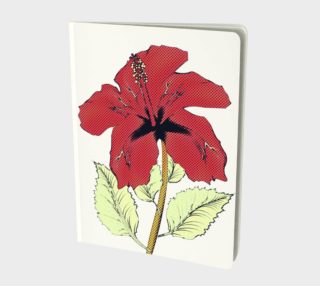 Halftone red hibiscus preview