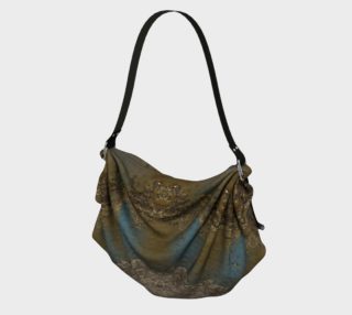 Gold & Turquoise Elegant Medallion Origami Tote preview