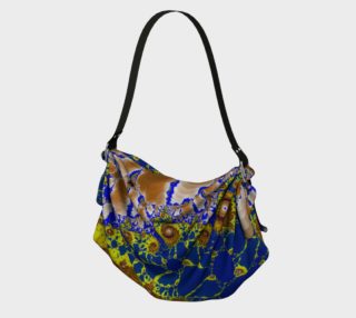 Lapis Glass Flower Spiral Origami Tote preview