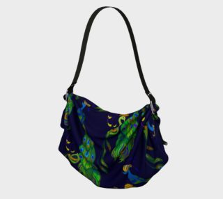 Royal Blue Peacock Origami Tote preview