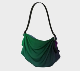 Peacock green blue purple ombre origami tote preview