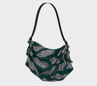 Petrol Feathers Pattern Origami Bag preview