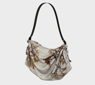 Origami Tote - Elderberry on Gold Mesh Print - Travel, Vacation, Gift Bag preview
