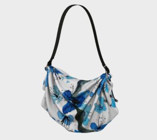 Blue Japanese Blossoms Origami Tote preview