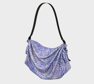 Lavender and white swirls doodles Origami Tote preview