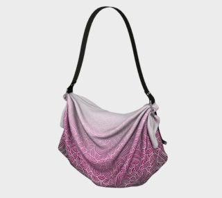 Ombre pink and white swirls doodles Origami Tote preview