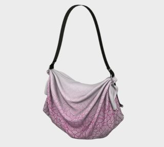 Gradient pink and white swirls doodles Origami Tote preview
