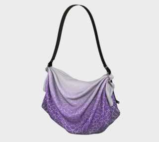 Ombre purple and white swirls doodles Origami Tote preview