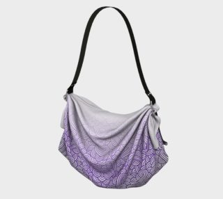 Gradient purple and white swirls doodles Origami Tote preview