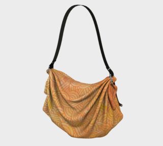 Yellow and orange swirls doodles Origami Tote preview