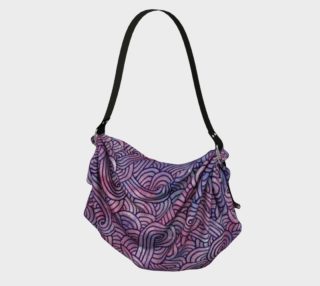 Purple swirls doodles Origami Tote preview