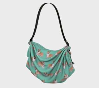 Welsh corgi dogs pattern Origami Tote preview