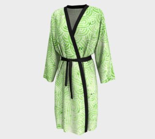 Greenery and white swirls doodles Peignoir preview