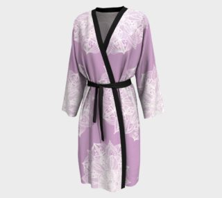 White Mandala Pattern on Purple Peignoir preview