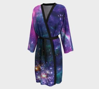 Stars in the Tarantula Nebula Enhanced Blue Peignoir Robe preview