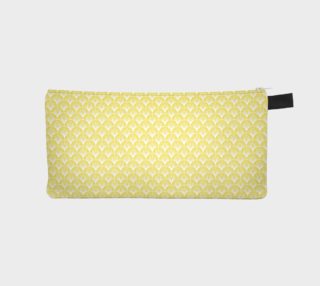 Yellow Art Deco Fans Makeup Pencil Case preview