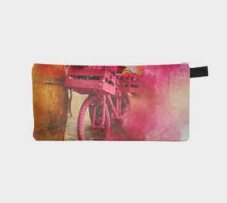Fuchsia Bicycle With Pink Flowers Makeup Bag preview