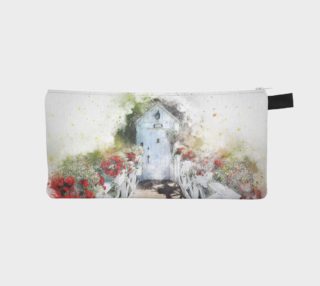 White Cottage Red Flowers Pencil Case preview
