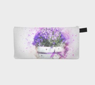 Lavender Flowers In Teacup Pencil Case preview