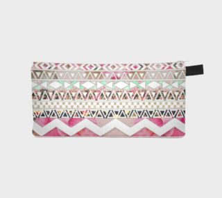 Girly Pink White Floral Abstract Aztec Pattern preview