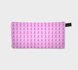 Aperçu de Dark Pink Ribbons on Light Pink Pencil Case