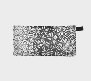 Escher-Style Transforming Floral Checkered Clutch/Wallet preview