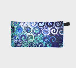 Blue Swirls Pretty Cosmetics Bag preview