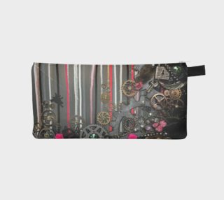 Gears and Pink Roses Zippered Pouch preview
