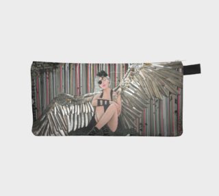 Shimmering Clockwork Angel Wings Zippered Pouch preview