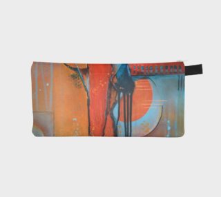 Orange and Blue Abstract Pencil Case preview