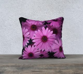 Aperçu de Pericallis Purple Flower Pillow Case 18x18