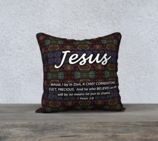 Jesus Chief Cornerstone 18inX18in Pillow Case preview