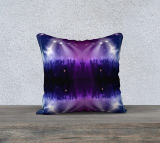 Aperçu de Purple and Blue Burst Pillow Case 18x18