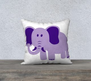 Aperçu de Purple Elephant Pillow Case 18x18