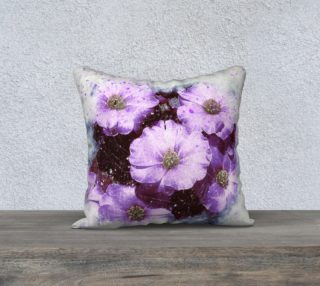 Aperçu de Six Purple Flowers 18 x 18 Pillow Case