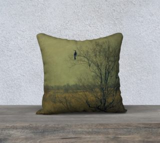Glossy ibis in tree full pillow preview