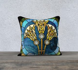 Stained Glass Irises Pillow Case preview